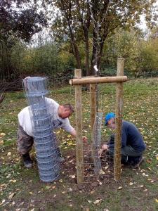 Baumpflanzung auf der NABU-Streuobstwiese an der Oberen Mühle (Meckenheim)