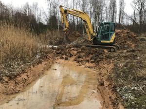 Anlage eines Gewässers im Naturschutzgebiet Dünstekoven/Swisttal